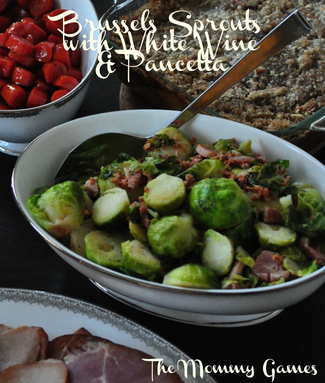 Brussels Sprouts with White Wine & Pancetta