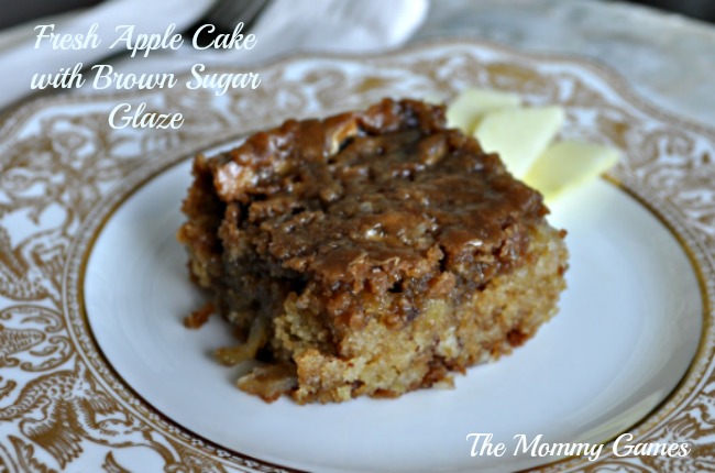 Fresh Apple Cake with Brown Sugar Glaze