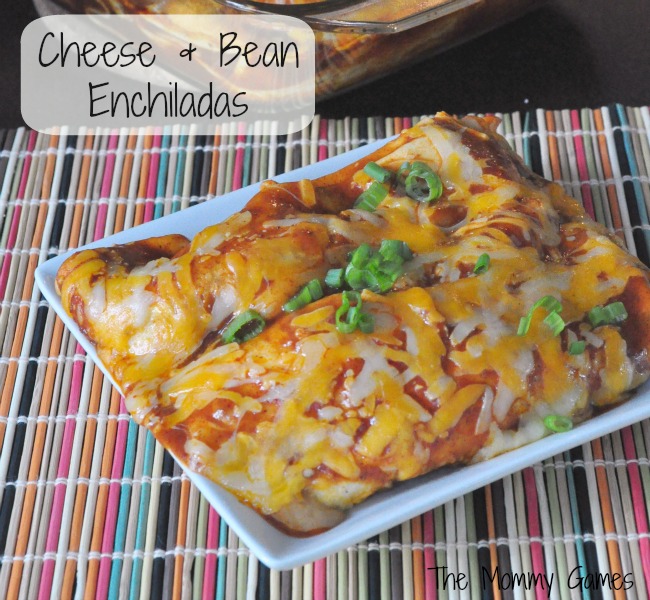 Cheese & Bean Enchiladas by The Mommy Games