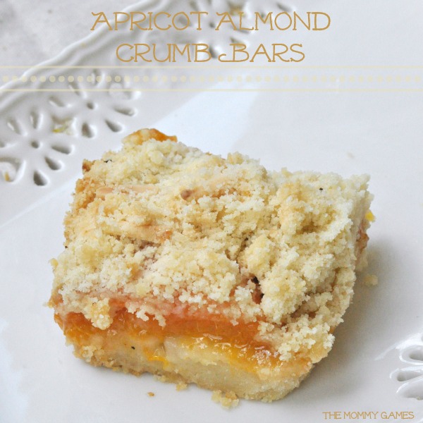 Apricot Almond Crumb Bars by The Mommy Games
