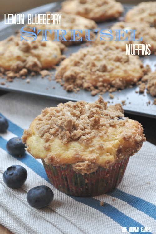 Lemon Blueberry Streusel Muffins {The Mommy Games}