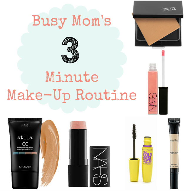 Busy Moms 3 Minute Make-Up Routine {The Mommy Games}