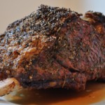 Rosemary-Crusted Standing Rib Roast with Red Wine Gravy