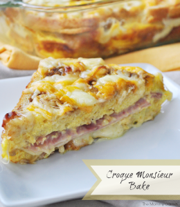 Croque Monsieur Bake. Delicious and Simple Make Ahead Breakfast {The Mommy Games}