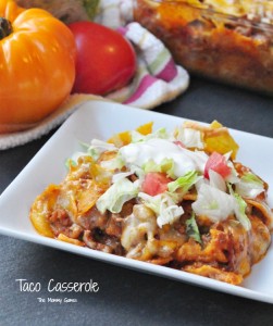 Taco Casserole. So good and so easy! {The Mommy Games}